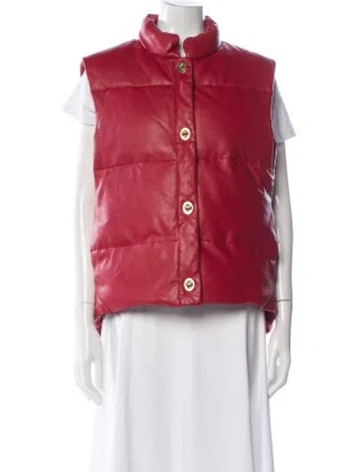 Pre-owned Coach Leather Vest In Red