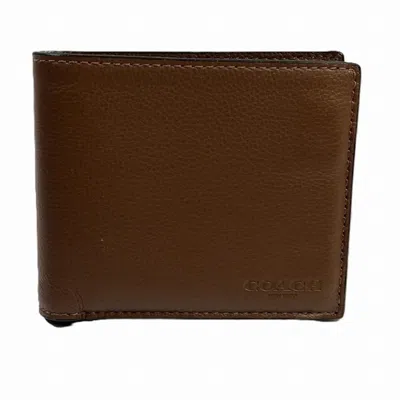 Pre-owned Coach Leather Wallet (bi-fold) () In Brown