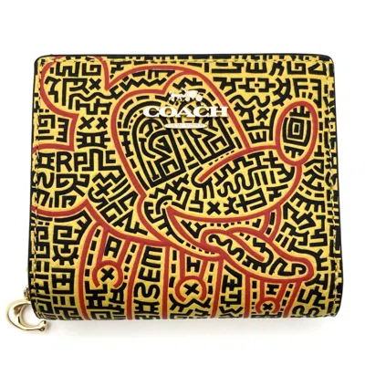 Pre-owned Coach Leather Wallet (bi-fold) () In Yellow