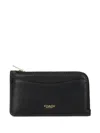 Coach Leather Wallet In Black