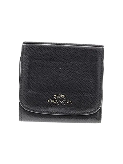 Pre-owned Coach Leather Wallet In Black