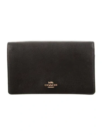 Pre-owned Coach Leather Wallet In Black