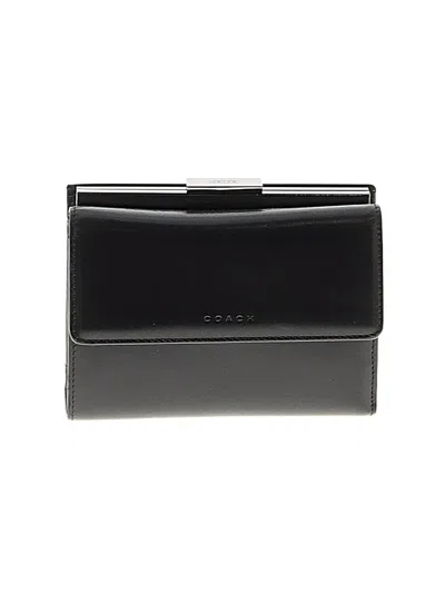 Pre-owned Coach Leather Wallet In Black