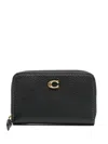 Coach Leather Wallet In Black
