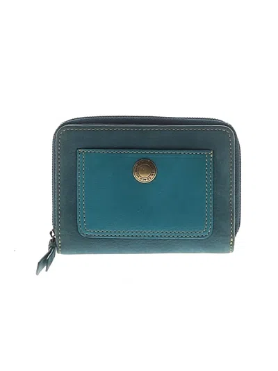 Pre-owned Coach Leather Wallet In Blue
