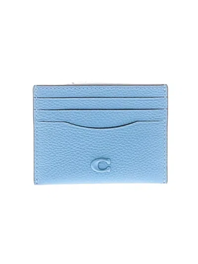 Pre-owned Coach Leather Wallet In Blue