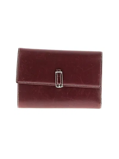 Pre-owned Coach Leather Wallet In Burgundy