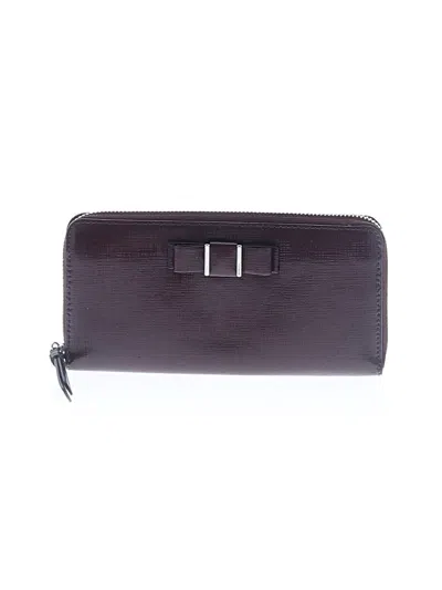 Pre-owned Coach Leather Wallet In Burgundy