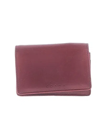 Pre-owned Coach Leather Wallet In Burgundy
