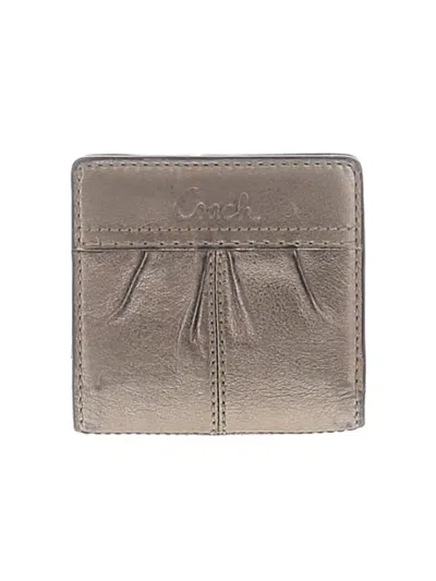 Pre-owned Coach Leather Wallet In Gold