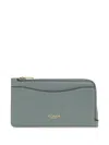 Coach Leather Wallet In Grau