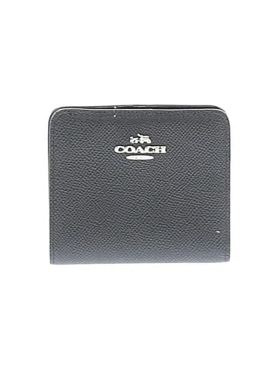 Pre-owned Coach Leather Wallet In Gray
