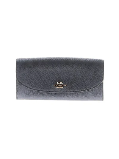 Pre-owned Coach Leather Wallet In Gray