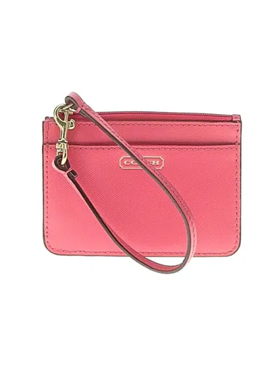 Pre-owned Coach Leather Wallet In Pink