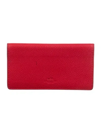 Pre-owned Coach Leather Wallet In Red