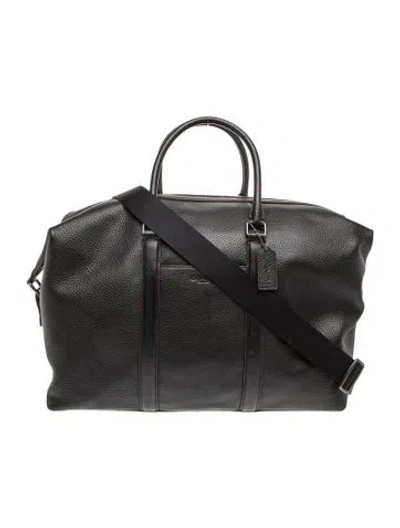Pre-owned Coach Leather Weekender Bag In Black