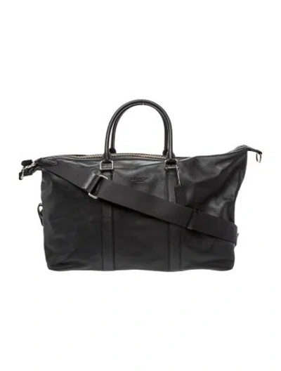Pre-owned Coach Leather Weekender Bag In Black