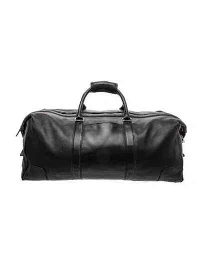 Pre-owned Coach Leather Weekender Bag In Black
