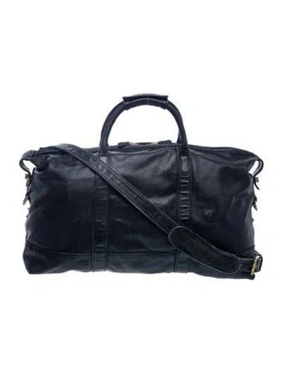 Pre-owned Coach Leather Weekender Bag In Blue
