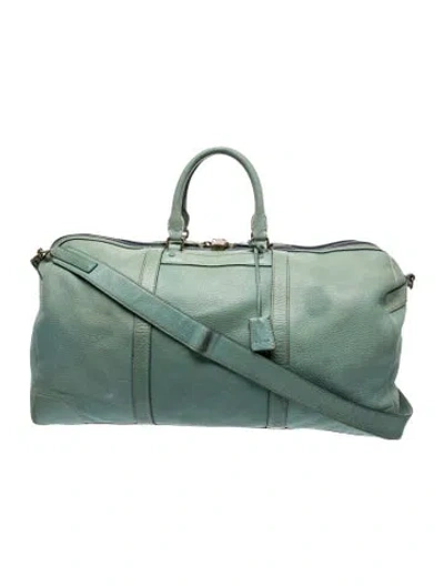 Pre-owned Coach Leather Weekender Bag In Blue