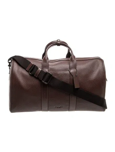 Pre-owned Coach Leather Weekender Bag In Brown