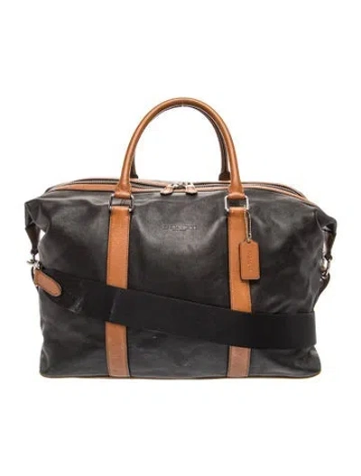 Pre-owned Coach Leather Weekender Bag In Multi