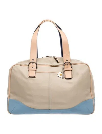 Pre-owned Coach Leather Weekender Bag In Neutral
