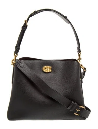 Pre-owned Coach Leather Willow In Black
