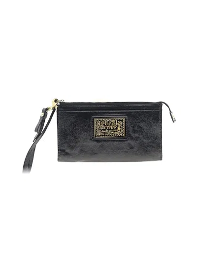 Pre-owned Coach Leather Wristlet In Black