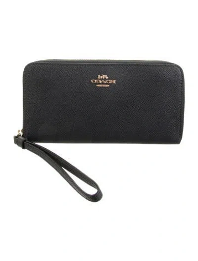 Pre-owned Coach Leather Wristlet In Blue
