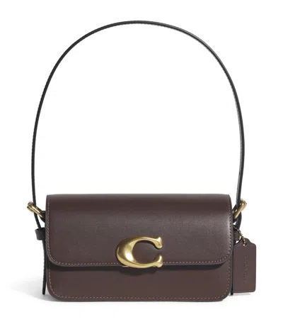 Coach Leather Zoe Shoulder Bag In Brown