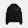 Coach Leatherware Collage Relaxed Hoodie In Black