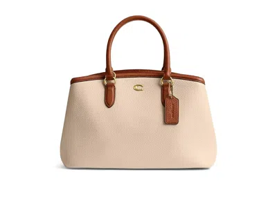 Coach Legacy Carryall 28 In Color Block Tote Handbags Ivory, Leather