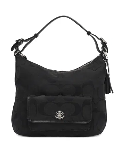 Pre-owned Coach Legacy Courtenay Pocket Shoulder Bag In Black