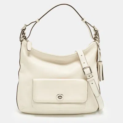 Pre-owned Coach Legacy Courtenay Off White Leather Hobo
