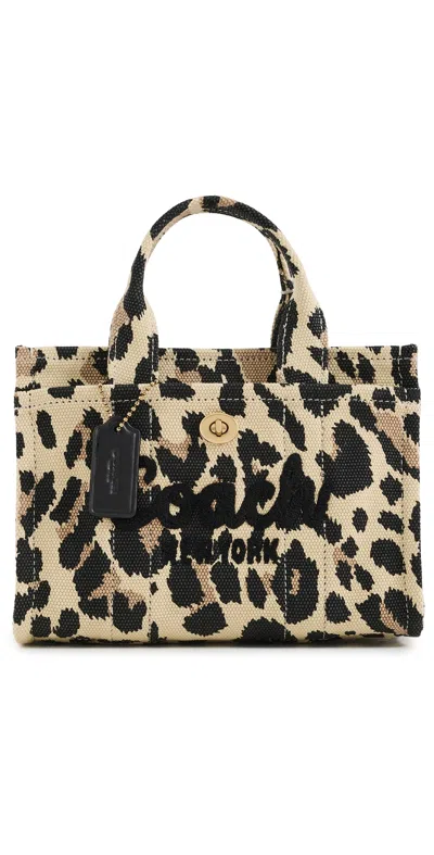 Coach Leopard Cargo Tote 20 B4/natural Leopard