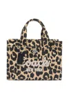 Coach Leopard Cargo 26 Tote Bag In Neutrals