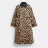 Coach Leopard Print Balmacaan In Animal Print