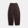 Coach Leopard Print Barrel Jeans In Organic Cotton In Animal Print