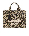 Coach Leopard Cargo 26 Tote Bag In Black