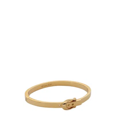 Coach Letter Detail Bracelet In Yellow