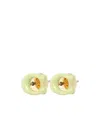 Coach Letter Earrings In Yellow