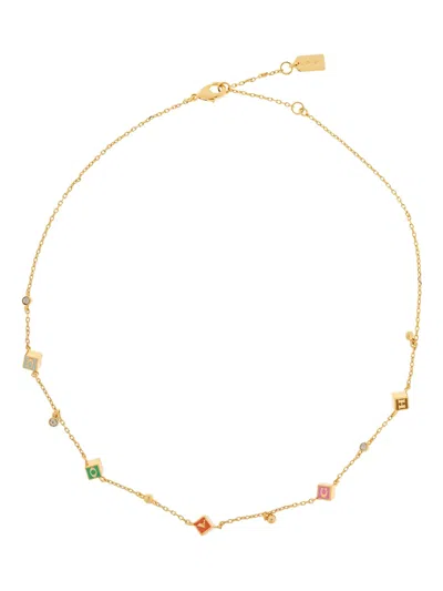 Coach Letter-embellished Necklace In Gold