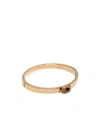 Coach Pave Signature Hinged Bangle In Yellow