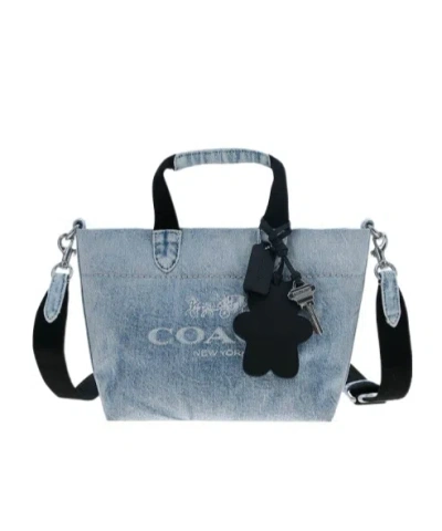 Coach Letter Logo Shoulder  Crossbody Bag In Blue