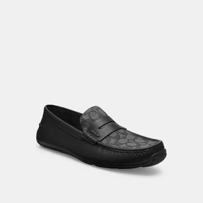 Coach Liam Driver In Signature Jacquard In Black