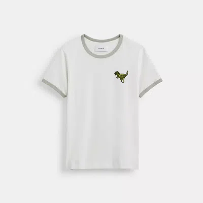 Coach Rexy Ringer-t-shirt In Light Grey