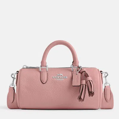 Pre-owned Coach Light Pink/silver Women Lacey Crossbody Bag