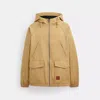 Coach Lightweight Parka In Beige
