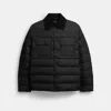 Coach Lightweight Shirt Down Jacket In Recycled Polyester In Black